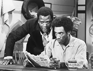 Sidney Poitier with Bill Cosby on TV Show