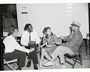 Sidney Poitier Visits Set of Father Goose