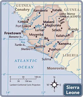 Sierra Leone country map
