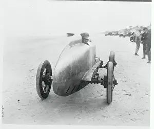 Jacksonville Prints: Sig Haugdahl Sitting in His Racing Car