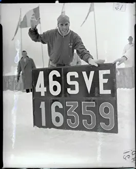 Sigge Ericsson With Olympic Scoreboard