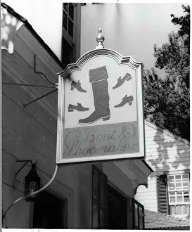 Shoemaker Prints: Sign Advertising A Bootmaker