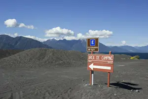Direction Sign Prints: Sign to a campsite, Vicente Perez Rosales National Park