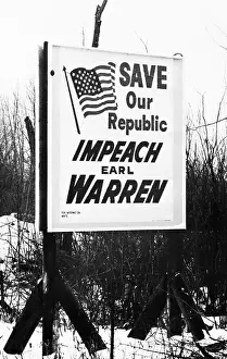 Poster Prints: Sign Requesting the Impeachment of Chief Justice Earl Warren
