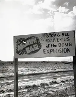 Bombing Prints: Sign Of Trinity Site Nuclear Bomb Area