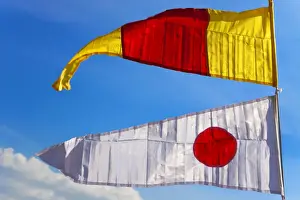 Signal flag for the numbers 0 and 1, international maritime signal flags, international code of signals