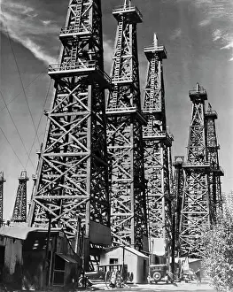 Huty34298 Prints: Signal Hill Oil Derricks