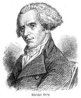 signer of the Declaration of Independence Elbridge Gerry engraving 1895