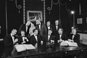 William A Prints: Signing Ceremony with President Johnson and Apollo Astronauts