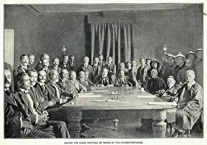 Delegation Prints: Signing Of Peace Protocol Of Peking