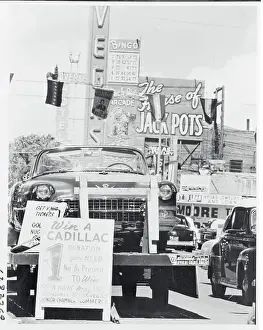 Signs Advertising a Car Raffle