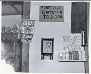 Signs Behind a Montana Bar