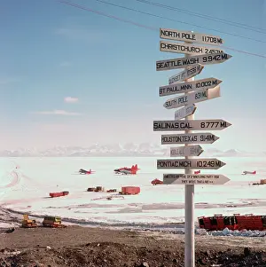 Signs Posted at Arctic Exploration Site