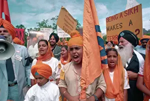 Sikh Prints: Sikhs Protesting