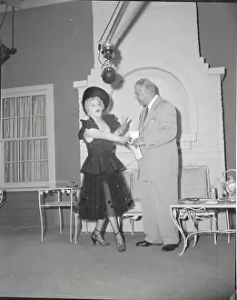 Silent Film Star Mae Murray Conversing with Director Ralph Staub