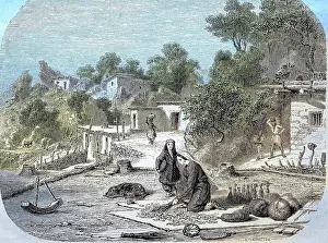 Nineteenth Century Prints: Simeis on the Crimean Peninsula