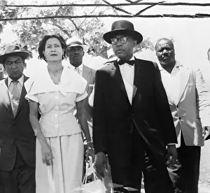 Bodyguard Prints: Simone Duvalier and Francois Duvalier at at Polling Station