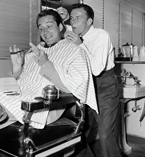 Barber Prints: Sinatra Clips Como At M-G-M Barber Shop