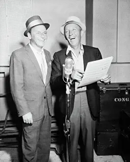 Audio Recording Prints: Sinatra and Crosby in Recording Studio