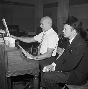 Songwriter Prints: Sinatra And Jimmy Van Husen At Piano