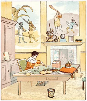 Images Dated 16th April 2013: Sing a Song of Sixpence - King was in his counting house