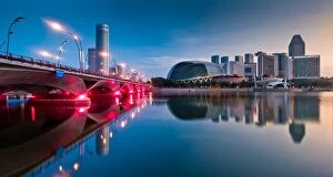 Images Dated 20th November 2011: Singapore Esplanade with reflection