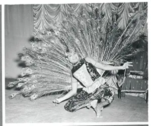 Malaysia Prints: Singaporean Dancer in Peacock Feathers