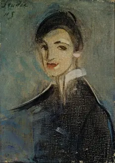 Oil On Canvas Prints: Singer In Black