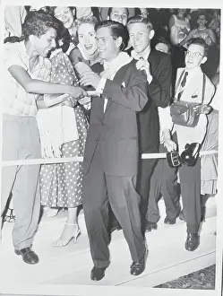 Singer Johnny Ray Acknowledging His Fans on Sidelines