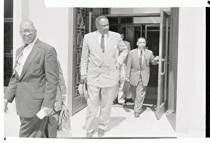 Exiting Prints: Singer Paul Robeson Walking Leaving Federal Courthouse