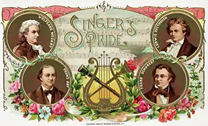 Franz Schubert Prints: Singer'S Pride Cigar Box Label