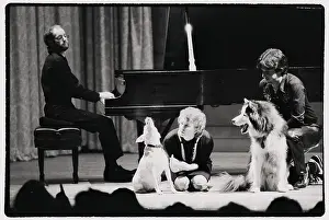 Singing Dogs Performing With Pianist