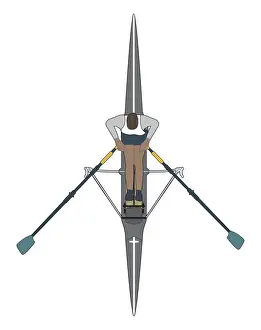 Sports Race Prints: Single scull