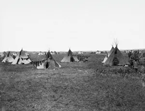 Camp Prints: Sioux Camp With Teepees