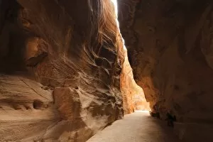 Ravine Collection: The Siq, a narrow stone gallery in Petra, Jordan
