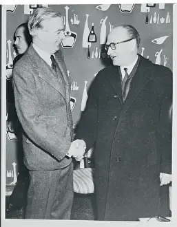 Sir Anthony Eden Greeting Guy Mollet