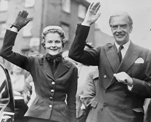 Sir Anthony and Lady Eden Waving