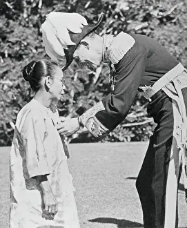 Kuala Lumpur Prints: Sir Donald MacGillvray Honoring Malayan Matron