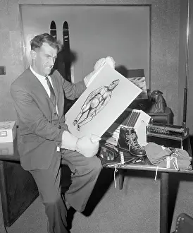 Sir Edmund Hillary Holding Drawing