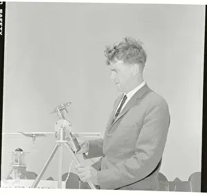 Mountaineer Prints: Sir Edmund Hillary Inspecting Pyrheliometer