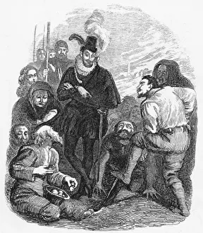 Sir Francis Drake at First Potato Planting