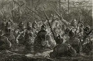 Sir Francis Drake's Attack on Puerto Rico Print