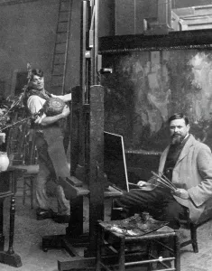 Model Prints: Sir Frank Brangwyn (1867-1956), Welsh artist, 1911-1912.Artist: Reinhold Thiele