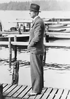 Sir Henry Segrave at a Dock