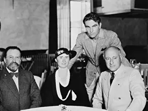 Cecil B Prints: Sir Henry Wood Dining with Wife and Cecil B. DeMille
