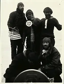 Sir Hubert Wilkins and Arctic Crew at North Pole