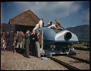 Sir Malcolm Campbell and Colleagues Gathering by His Boat