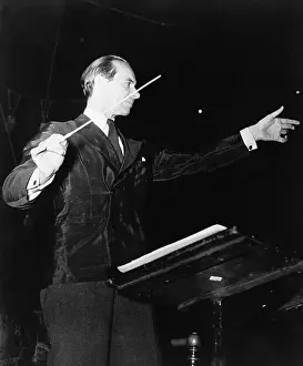 Rehearsal Prints: Sir Malcolm Sargent At Rehearsal