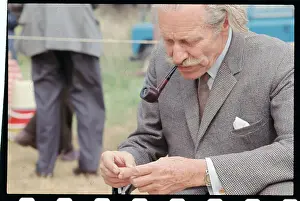 Excavation Site Prints: Sir Mortimer Wheeler Smoking Pipe at Excavation Site