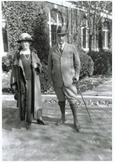 Sir Robert Borden Posing with Wife Lady Borden Outdoors
